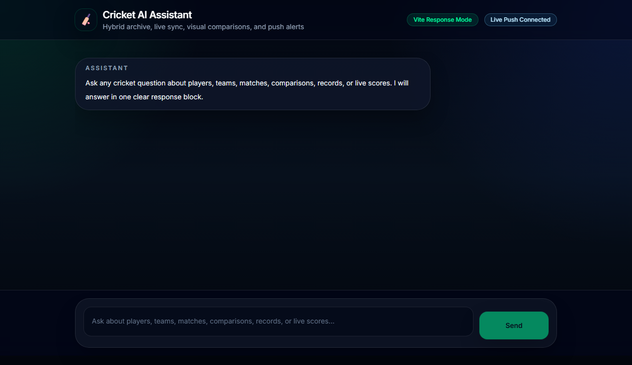 Cricket Intelligence System verified project preview